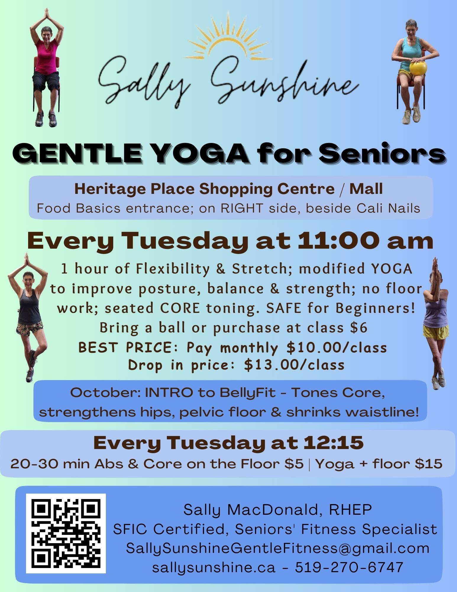 Read more about the article Tues Heritage Place Mall – Gentle Yoga for Seniors Class